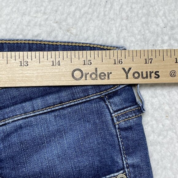 AG Adriano Goldschmied Womens 31R The Stilt Cigarette Straight Blue Jeans 25x26 - Picture 6 of 13